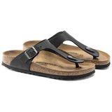 Slipper Birkenstock Unisex Gizeh Oiled Leather Black Regular-Schoenmaat 42