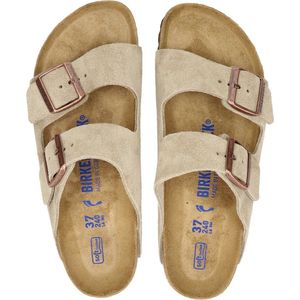 Birkenstock - Sandalen en slippers - Arizona Soft Footbed Suede Leather Taupe voor Dames - Maat 43 - Bruin