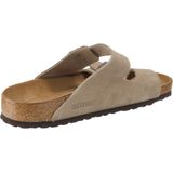 Slipper Birkenstock Unisex Arizona Soft Footbed Suede Taupe Regular-Schoenmaat 36