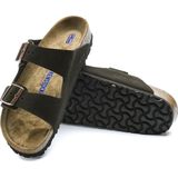 Birkenstock - Arizona - Teenslippers - Bruin - Kalfsleer - Dubbele Gespsluiting