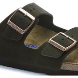 Birkenstock - Arizona - Teenslippers - Bruin - Kalfsleer - Dubbele Gespsluiting