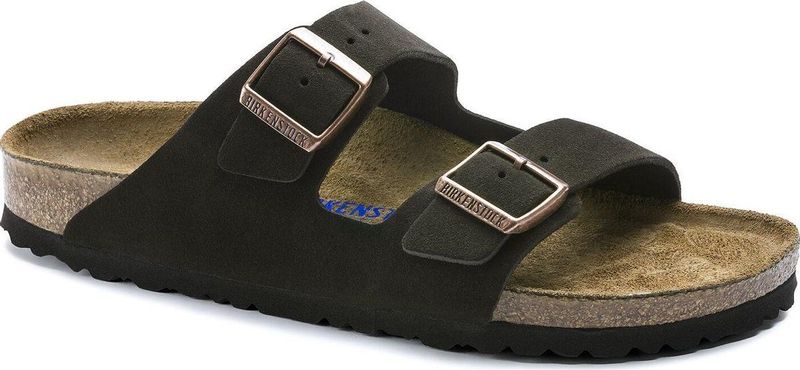 Birkenstock - Arizona - Teenslippers - Bruin - Kalfsleer - Dubbele Gespsluiting