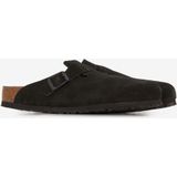 Klomp Birkenstock Unisex Boston Soft Footbed Suede Black Regular-Schoenmaat 41