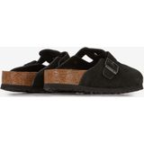 Klomp Birkenstock Unisex Boston Soft Footbed Suede Black Regular-Schoenmaat 41