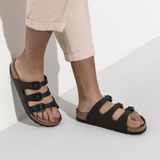 Birkenstock - Florida - Slippers - Zwart - Kurk-Latex Voetbed