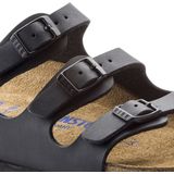 Birkenstock - Florida - Slippers - Zwart - Kurk-Latex Voetbed