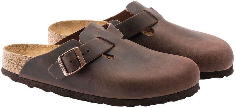 Birkenstock - Boston - Klomp - Bruin - Oiled Leather, Ergonomisch Voetbed, Regular