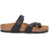 BIRKENSTOCK Mayari Birko-flor Teenslippers voor dames, zwart, 43 EU