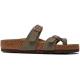 Slipper Birkenstock Women Mayari Birko-Flor Nubuck Stone Regular