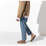 Slipper Birkenstock Unisex Gizeh Birko-Flor Nubuck Stone Narrow