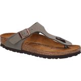 Slipper Birkenstock Unisex Gizeh Birko-Flor Nubuck Stone Narrow