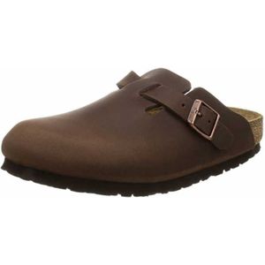 Birkenstock - Boston - Klompen - Geolied Nubuckleder - Zwart