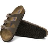 Birkenstock - Dames Sliders - Bruin - Birkoflor - Kunstleer