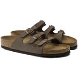 Birkenstock - Dames Sliders - Bruin - Birkoflor - Kunstleer