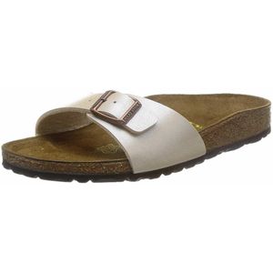 Birkenstock Madrid Dames Slippers Small fit - Pearl White - Maat 38