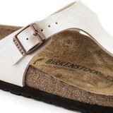 Slipper Birkenstock Women Gizeh Birko-Flor Graceful Pearl White Narrow
