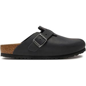 Klomp Birkenstock Unisex Boston Leather Black Narrow