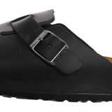Birkenstock, Schoenen, Dames, Zwart, 37 EU, Leer, Boston Oiled Leather Klompen