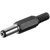 DC (m) Connector Recht Extra Lang - 5,5 X 2,1 Mm - Soldeerbaar / Zwart