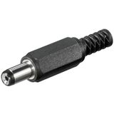 Soldeerbare DC plug 1,7 x 5,5 (9mm lang) met knikbeschermer