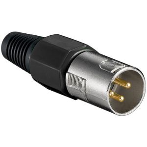 Goobay - Microfoonstekker - Zwart - 3 Pins - Aansluittype 3 Pin