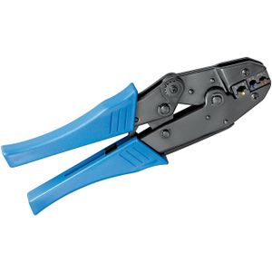 Fixpoint krimptang met ratel voor geïsoleerde kabelschoenen