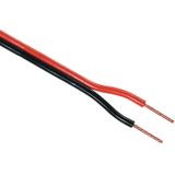 Goobay - Lautsprecherkabel rotschwarz, 10 m Rolle, Querschnitt 2 x 1,5 mm², cu. Kabellänge 10 m