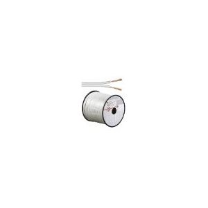 Goobay Lautsprecherkabel, weiß, CU, 100 m Spule, Querschnitt 2 x 0.75 mm2, Eca, Sauerstofffreies Kupfer, 100 m, Weiß