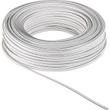 Luidspreker kabel (CU koper) - 2x 0,50mm² / wit - 10 meter