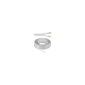 Lautsprecherkabel weiß, 10 m Rolle, Querschnitt 2 x 1,5 mm², CU. Kabellänge 10 m