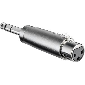 goobay Adapter AV Adapter XLR, wtyk jack AUX stereo 6,35 mm na gniazdo XLR