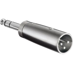 Goobay XLR-adapter, AUX-jackplug 6,35 mm stereo naar XLR-stekker