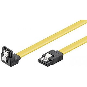 Goobay 35018 PC datakabel, 6 Gbits, 90° clip - SATA L-type stekker > SATA L-type stekker 90°