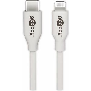 Goobay Apple iPad/iPhone/iPod Aansluitkabel [1x USB-C stekker - 1x Apple dock-stekker Lightning] 1.00 m Wit