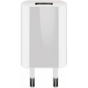 Goobay USB thuislader met 1 poort - recht/plat - 1A / wit