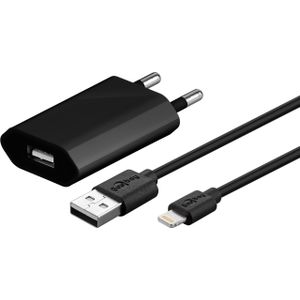 USB oplader + iPhone kabel - 1000 mA - adapter
