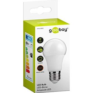 Goobay 45616 E27 LED-lamp gematteerd/LED filament mini globe gloeilamp voor E27 socket / 6 Watt komt overeen met 39 Watt gloeilamp/verbruik 6 kWh/1000 h/warm wit lamp/A +