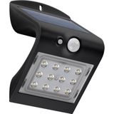 Goobay 45801 LED zonnelamp buitenspot met bewegingsmelder buiten / 1,5W zonne-lamp outdoor / IP65 tuinspot/buitenlamp met bewegingsmelder PIR-sensor/zwart