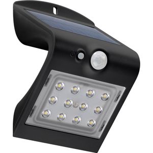 Goobay solar LED-wandlamp met bewegingssensor voor buiten - 1,5W / zwart