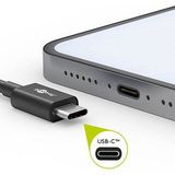 goobay - USB-C-auf-USB-C-Textilkabel mit Metallsteckern (spacegrau silber), 2 m - elegantes und extra-robustes Verbindungskabel f&#252;r Ger&#228;te mit USB-C-Anschluss