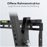 Goobay 49929, 177,8 cm (70 Zoll), 200 x 200 mm, 600 x 400 mm, -12 - 3°, Stahl, Schwarz