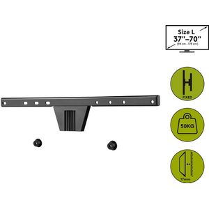 Tv muurbeugel voor 37-70 inch schermen - OLED - Vast - Tot 50kg - Zwart