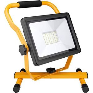 goobay 49982 LED bouwlamp met standaard voor binnen en buiten, 30 W, geel