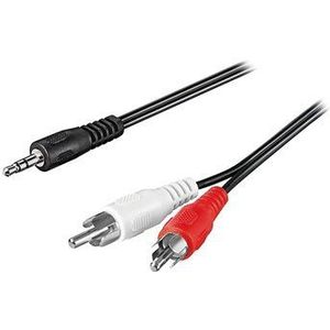Audio Adapterkabel aux, 3,5 mm Klinke zu Stereo Cinch-Stecker, Klinke 3,5 mm Stecker (3-Pin, stereo) 2x Cinch-Stecker (Audio links/rechts).