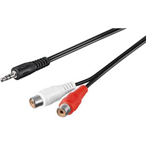 3,5mm Jack (m) - Tulp (v) stereo adapter kabel - 1,5 meter
