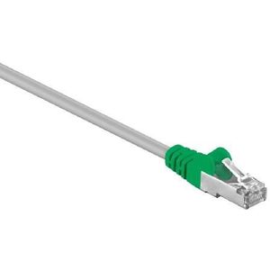 Cat 5e, f/utp Cross-Patchkabel, grau, Grün, Kupferkaschierter Aluminiumleiter (cca). Kabellänge 2 m