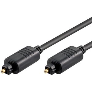Optische Toslink Kabel - 5mm dik - Verguld - 1 meter - Zwart