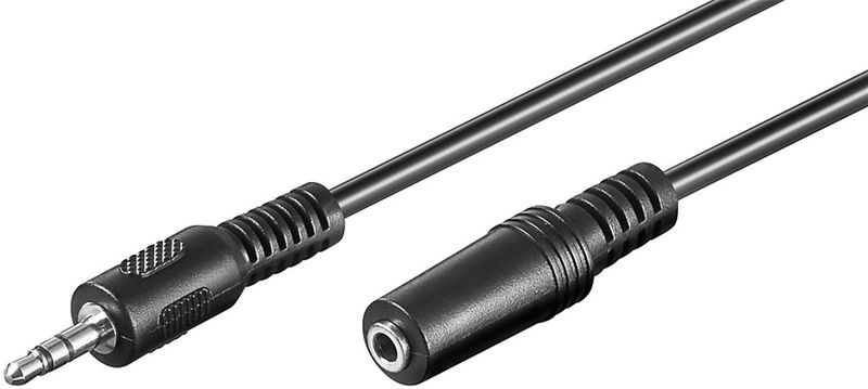 Kopfh&#246;rer- und Audio Verl&#228;ngerungskabel AUX, 3-pol. 3,5 mm