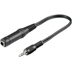 Goobay 3,5mm Jack (m) - 6,35mm Jack (v) stereo audio adapter - 0,20 meter