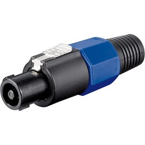 Goobay PA Luidspreker Plug - PA Connector (m) - met schroefverbinding en knikbescherming - 4-polig - Zwart